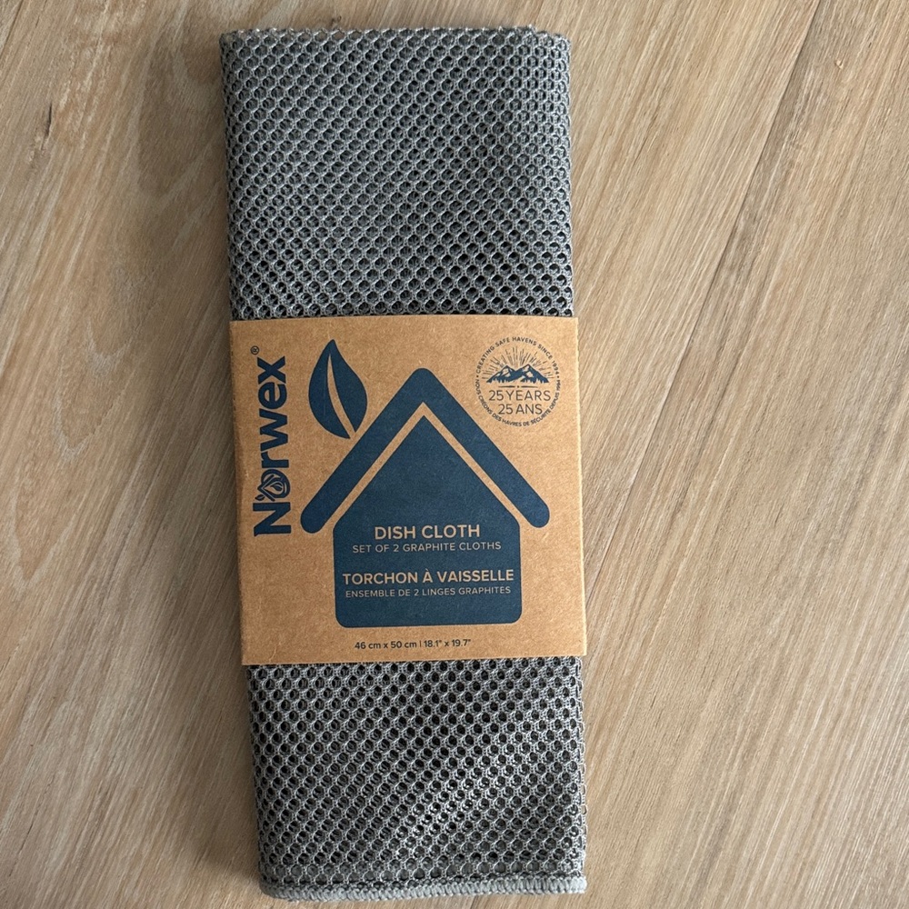 Norwex Gray Dish Cloth Set of 2